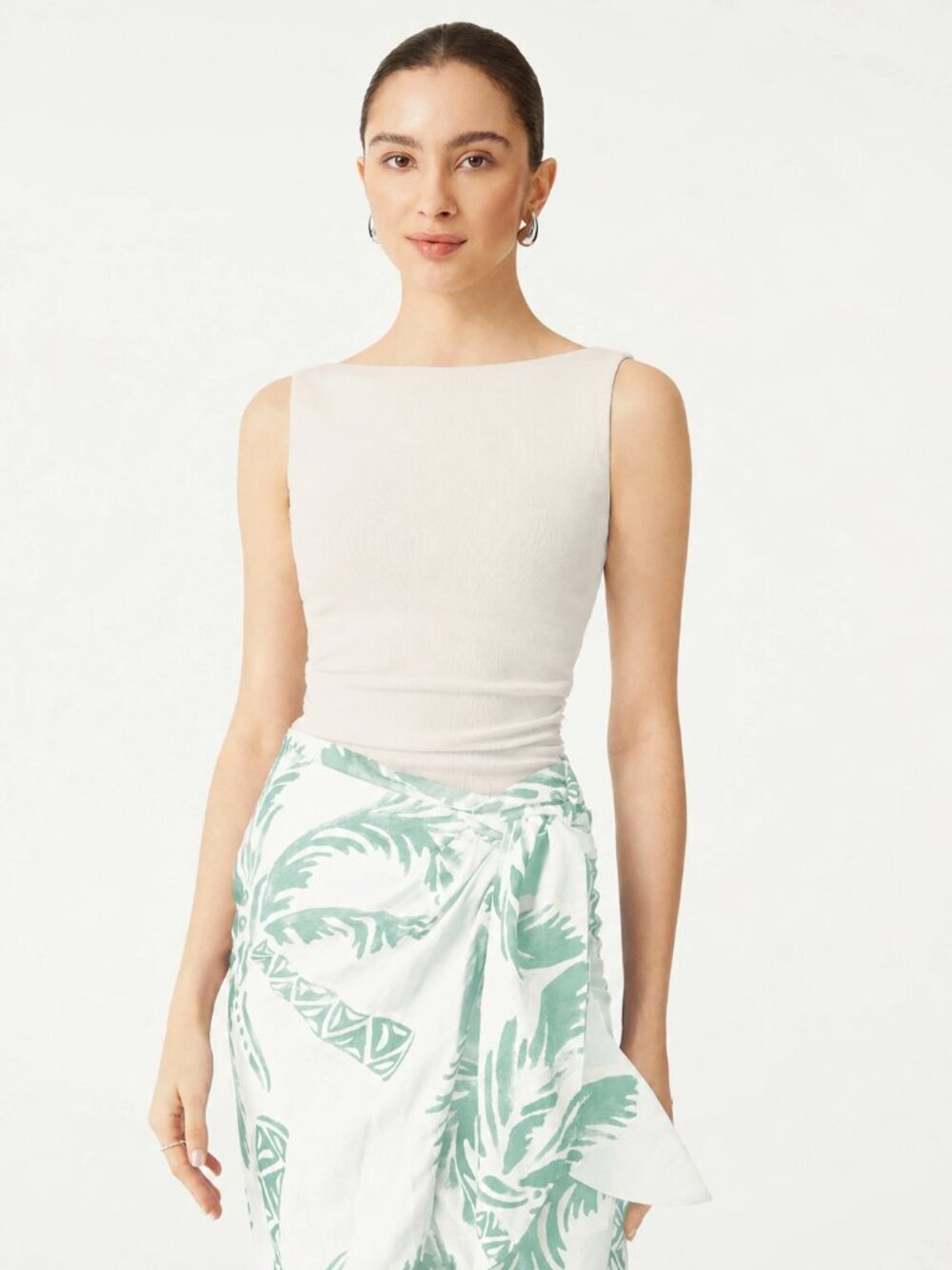 NWT OGL Plantive® Elastic Open Back Bra Tank Dusk Gardenia XS